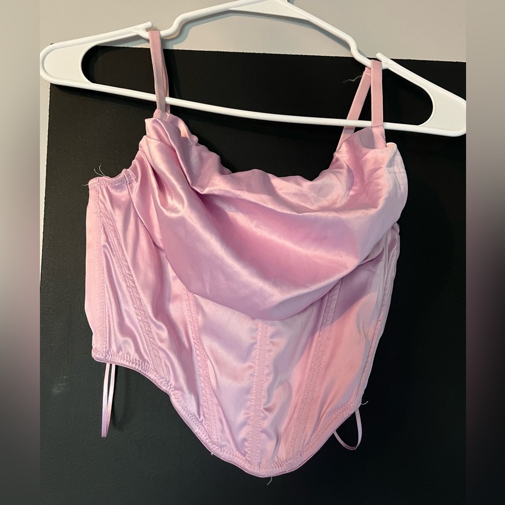 Silk corset top
